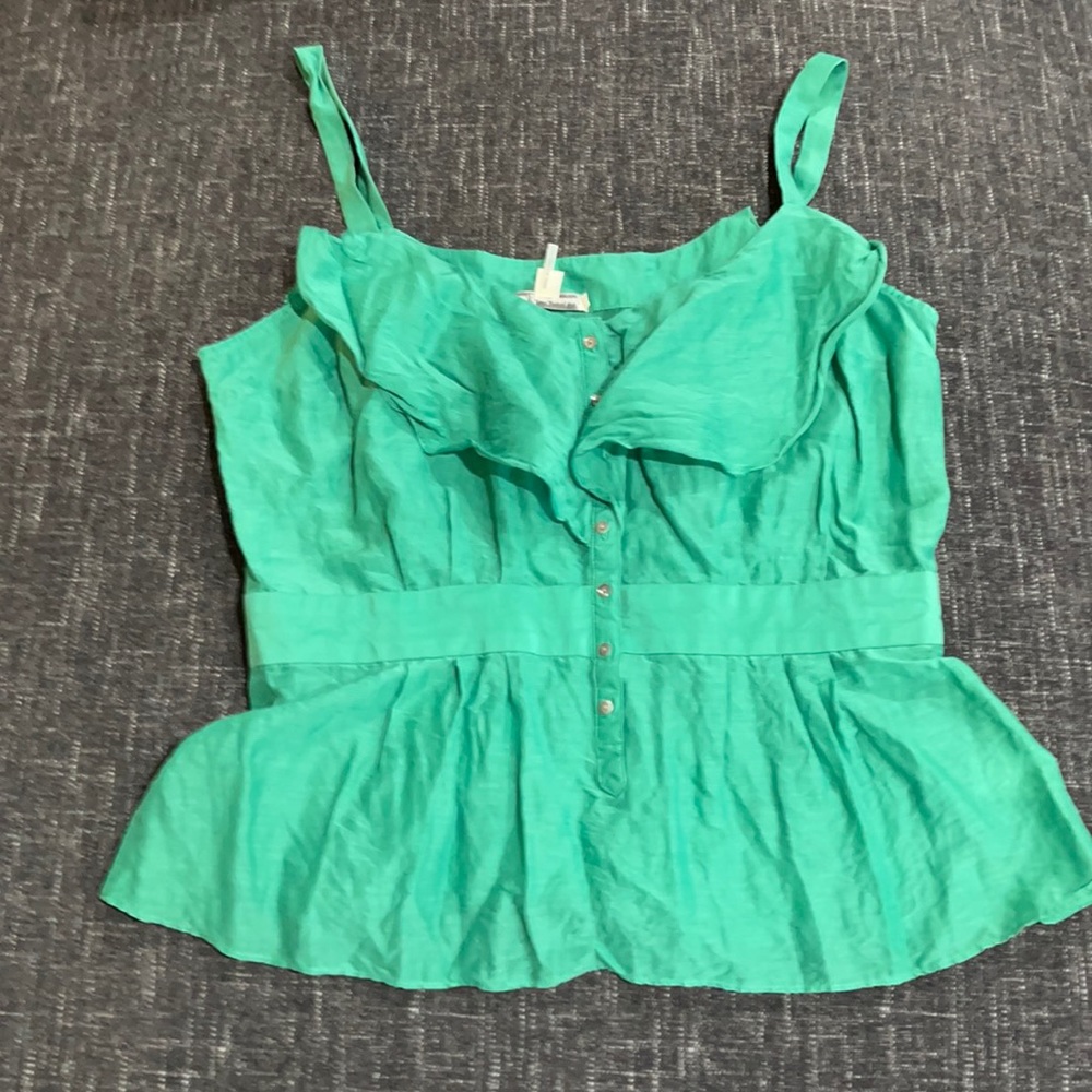 7 for all mankind green tank top